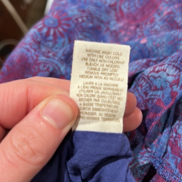 Vintage Free People tiered convertible maxi skirt in tie-dye purple, size XS - Picture 6 of 6